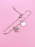 Silver Open Book Charm Bracelet, Book Lover Gift, N916B