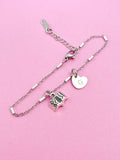 Silver Open Book Charm Bracelet, Book Lover Gift, N916B
