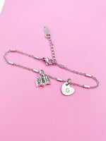 Silver Open Book Charm Bracelet, Book Lover Gift, N916B