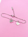 Silver Open Book Charm Bracelet, Book Lover Gift, N916B