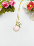 Gold Peach Charm Necklace, N1236