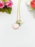 Gold Peach Charm Necklace, N1236