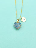 Gold Natural Labradorite Necklace, N3455