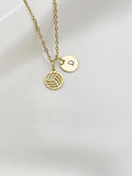 Gold Volleyball Charm Necklace, N5801A