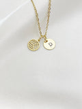 Gold Volleyball Charm Necklace, N5801A