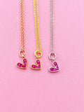 Gold Tiny Heart Charm Necklace, N2347B