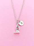 Silver Microscope Charm Necklace, N4466A