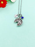 Silver Apple Pie Charm Necklace, N5429