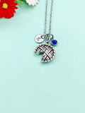 Silver Apple Pie Charm Necklace, N5429