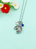 Silver Apple Pie Charm Necklace, N5429