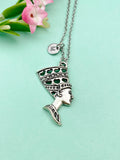 Silver Queen Nefertiti Charm Necklace, Nefertiti Egyptian Queen, N5808