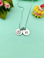 Silver Softball Charm Necklace, D377A