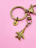 Bronze Fighter Jet Charm Keychain, N5811