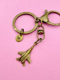 Bronze Fighter Jet Charm Keychain, N5811