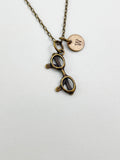 Bronze Eyeglasses Charm Necklace, N5814