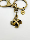 Bronze Pinwheel Charm Keychain, N5816A