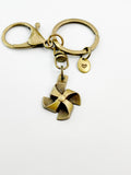 Bronze Pinwheel Charm Keychain, N5816A