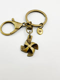 Bronze Pinwheel Charm Keychain, N5816A