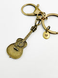 Bronze Guitar Charm Keychain, N5818