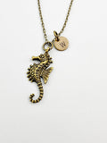 Bronze Seahorse Charm Necklace, N5819
