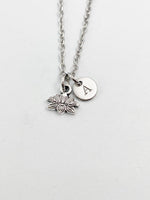Silver Lotus flower Charm Necklace, Peace, N5828