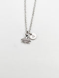 Silver Lotus flower Charm Necklace, Peace, N5828