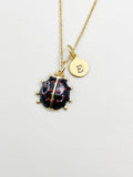 Gold Ladybug Charm Necklace, N5842