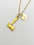 Gold Axe Charm Necklace, N5843