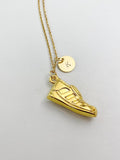 Gold Cleat Shoe Charm Necklace, Soccer Gym Shoes, N5847