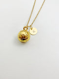 Gold Soccer Ball Charm Necklace, N5847A