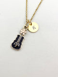 Gold Violin Charm Necklace, Music Instrument Musician Jewelry Gift, N5853
