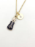 Gold Violin Charm Necklace, Music Instrument Musician Jewelry Gift, N5853