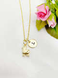Gold Cute Duckling Duck Charm Necklace, N5970