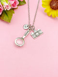 Silver Detective Necklace Magnifying Glass Camera Detector Jewelry, Personalized Customized Gifts, N4401A