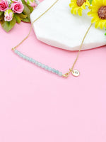 Gold Jade Necklace, Natural White Jade Gemstone Jewelry, Bracelet Option, Personalized Customized Gifts, N5870