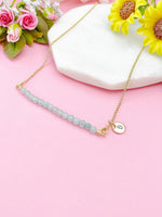 Gold Jade Necklace, Natural White Jade Gemstone Jewelry, Bracelet Option, Personalized Customized Gifts, N5870