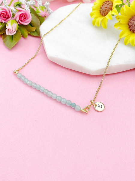 Gold Jade Necklace, Natural White Jade Gemstone Jewelry, Bracelet Option, Personalized Customized Gifts, N5870
