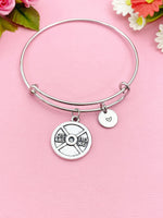 Silver Barbell Weight Charm Bracelet, N5980