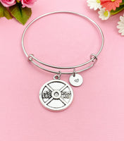 Silver Barbell Charm Bracelet, N5981