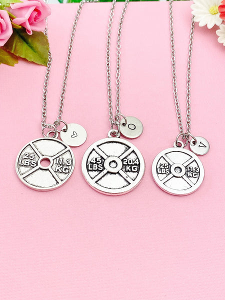 Barbell Necklace, Weight Necklace, Barbell Charm, Weight Charm, Fitness Charm, Sports Charm, Fitness Gift, Personalized Gift, N5981A