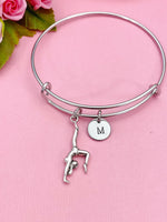 Silver Gymnastic Charm Bracelet, Personalized Gift, N4742A