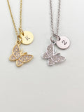 Gold Butterfly Charm Necklace, N5883