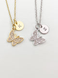 Gold Butterfly Charm Necklace, N5883