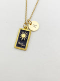 Gold The Sun Charm Necklace, N5884