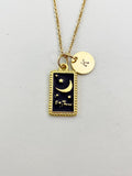 Gold The Moon Charm Necklace, N5884