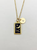 Gold The Moon Charm Necklace, N5884