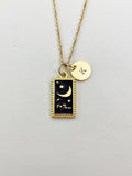 Gold The Moon Charm Necklace, N5884