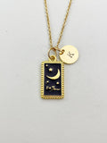 Gold The Moon Charm Necklace, N5884