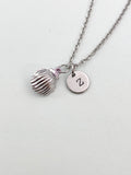 Silver Pearl Green Shell Charm Necklace, N5899