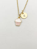Gold Cupcake Charm Necklace, N5903